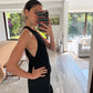 TOP HALTER DE KNIT NEGRO