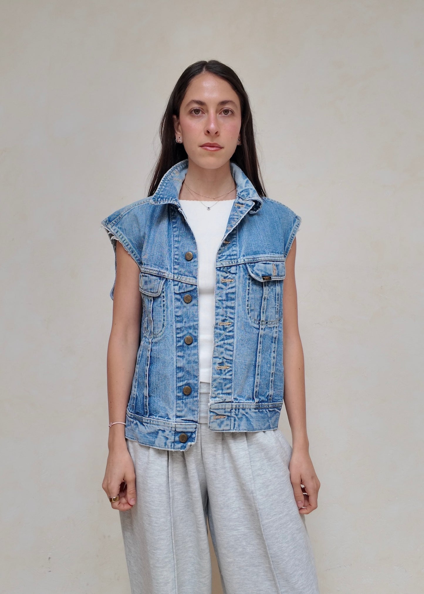 CHALECO DENIM SIN MANGAS