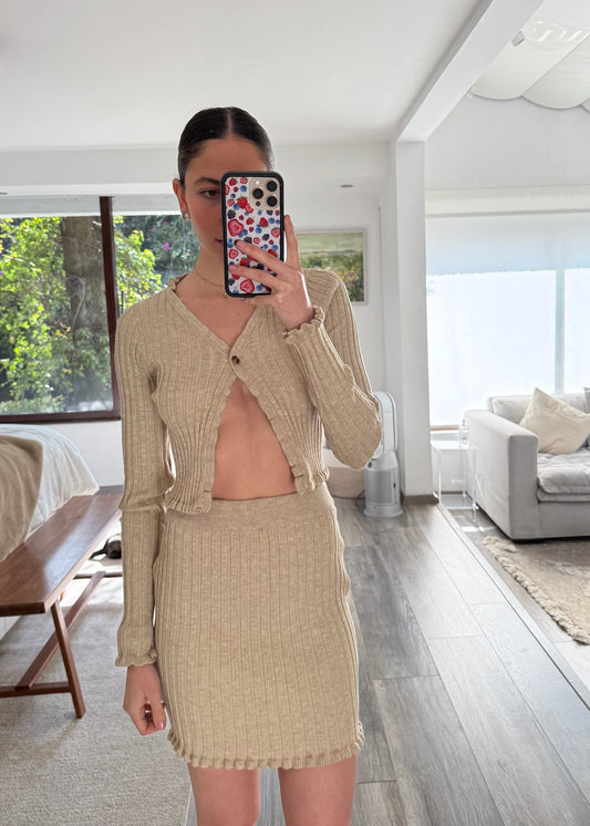 SET DE KNIT FALDA Y SUETER
