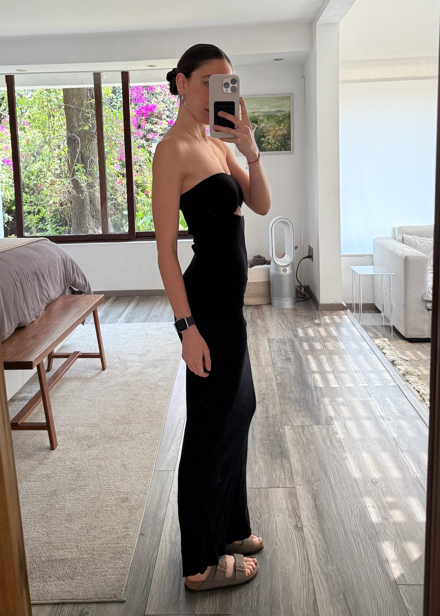 VESTIDO MIDI KNIT CON CUT OUT