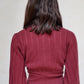 CARDIGAN CROPPED BURGUNDY