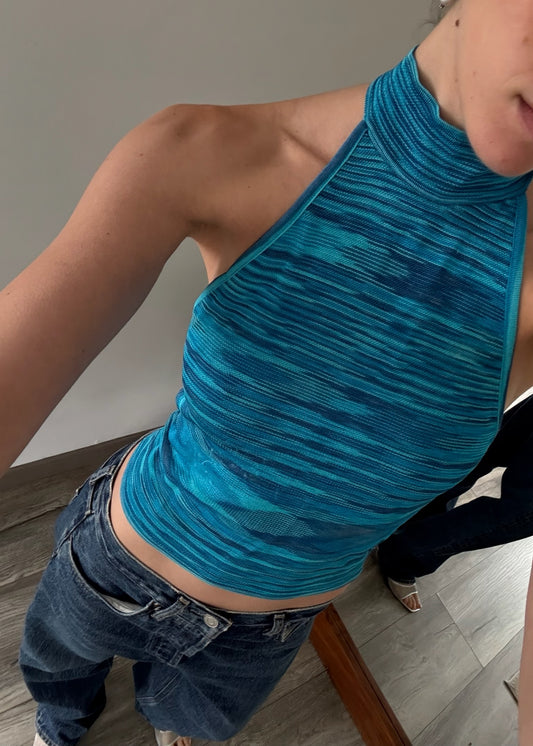 HALTER TOP SHADES OF BLUE