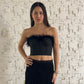 TOP BUSTIER CON PLUMAS