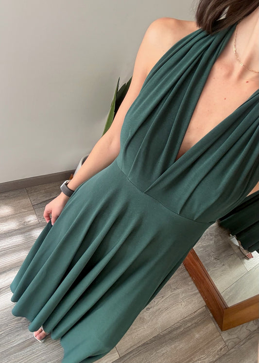 VESTIDO MAXI VERDE BOSQUE