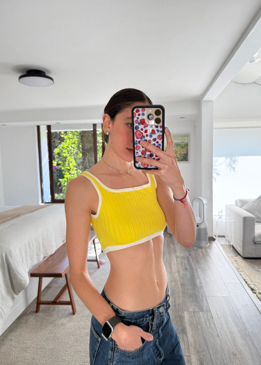 TOP DE KNIT AMARILLO