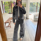 SET CHAMARRA Y PANTALON DE TIPO SUEDE