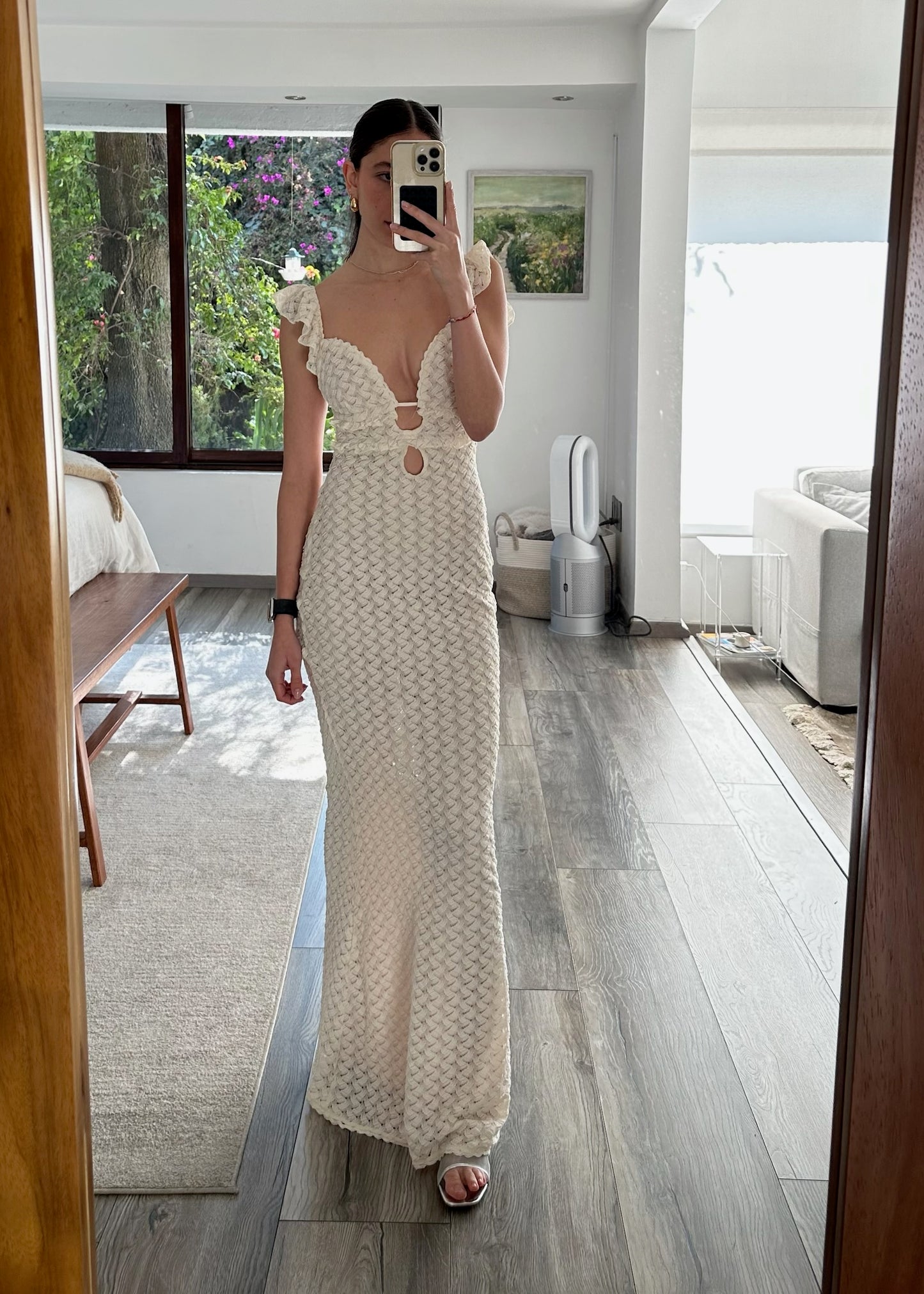 VESTIDO MAXI ENCAJE BLANCO