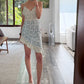 VESTIDO CON PRINT FLOREADO ASIMÉTRICO