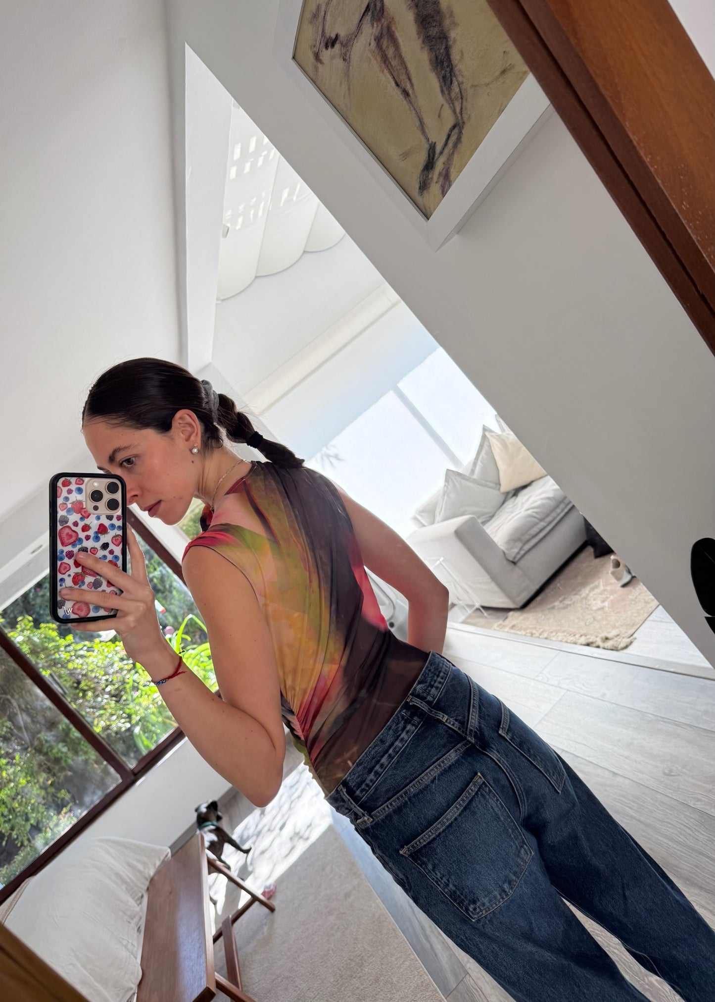 BODYSUIT DE MESH CON PRINT