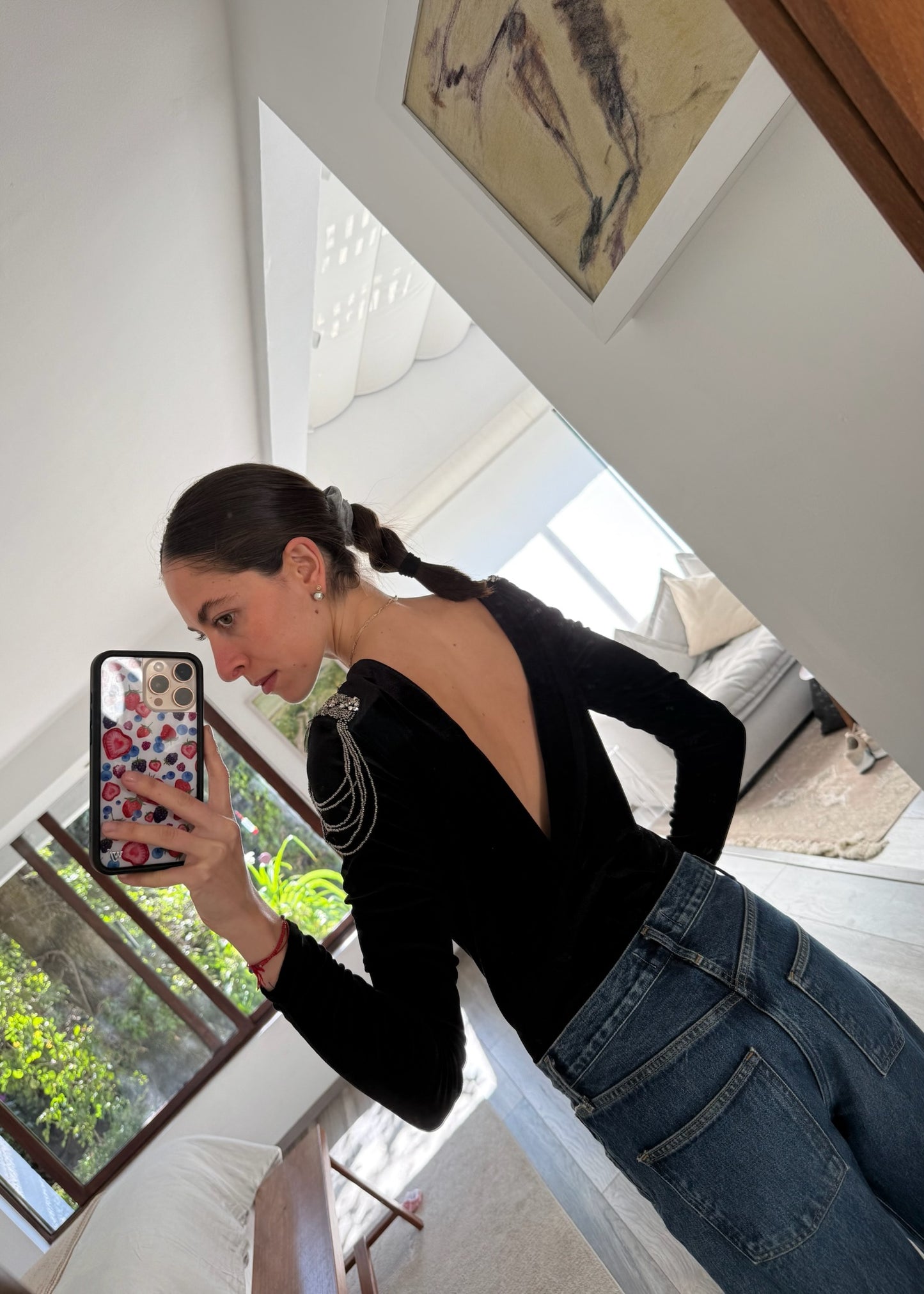 BODYSUIT VELVET COM HOMBRERAS