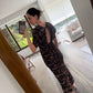 VESTIDO RUCHED FLOREADO