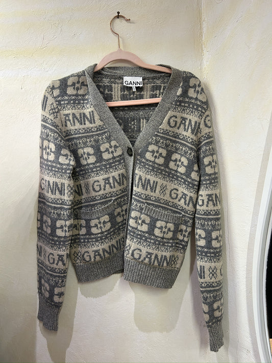 WOOL CARDIGAN GANNI