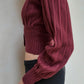 CARDIGAN CROPPED BURGUNDY