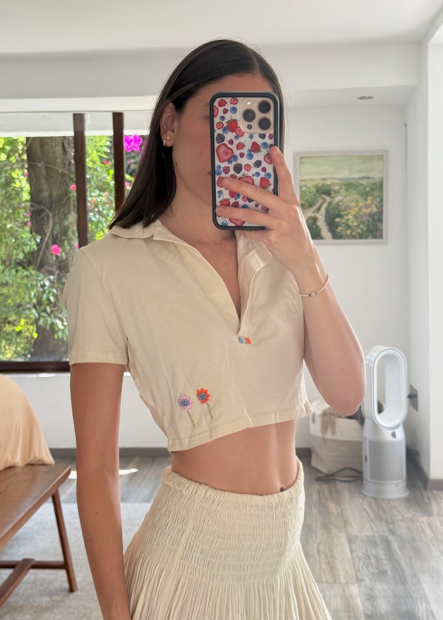 CROPPED POLO BEIGE