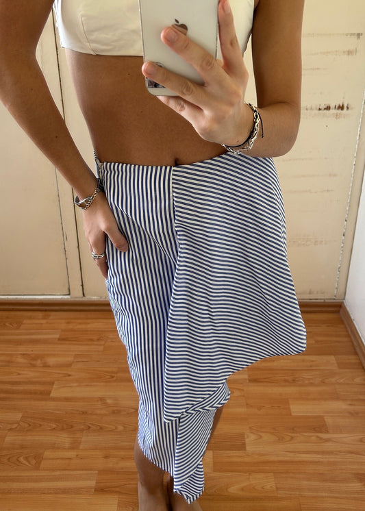 FALDA STRIPED AZUL