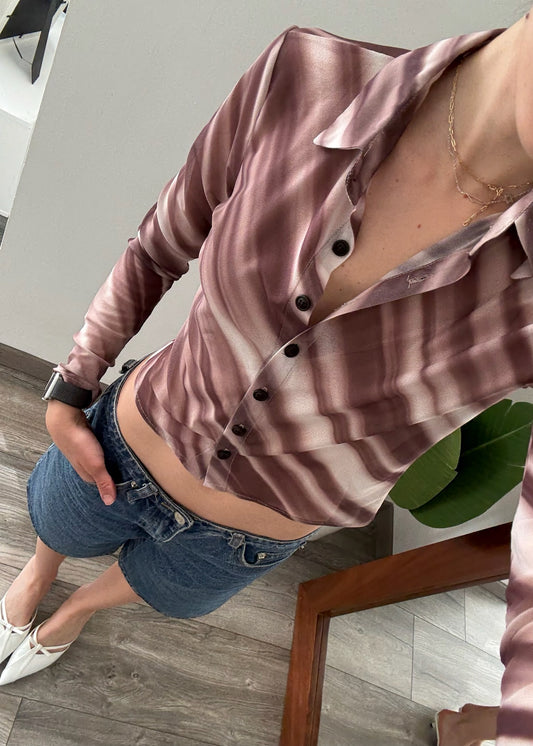 CAMISA DE MESH CON PRINT