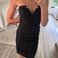 VESTIDO MIDI STRAPLESS NEGRO
