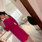 VESTIDO MIDI HOT PINK