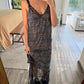 VESTIDO SLIP CUADROS Y ENCAJE