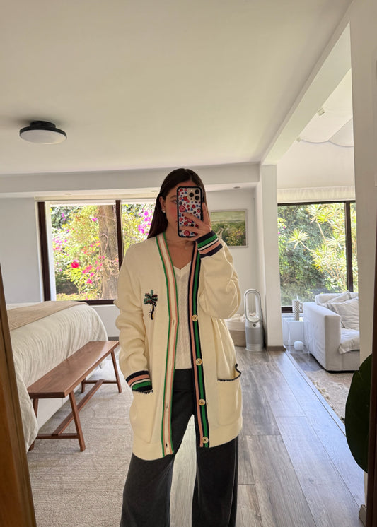 CARDIGAN CON PALMERA