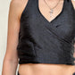 BLACK BANDANA TOP