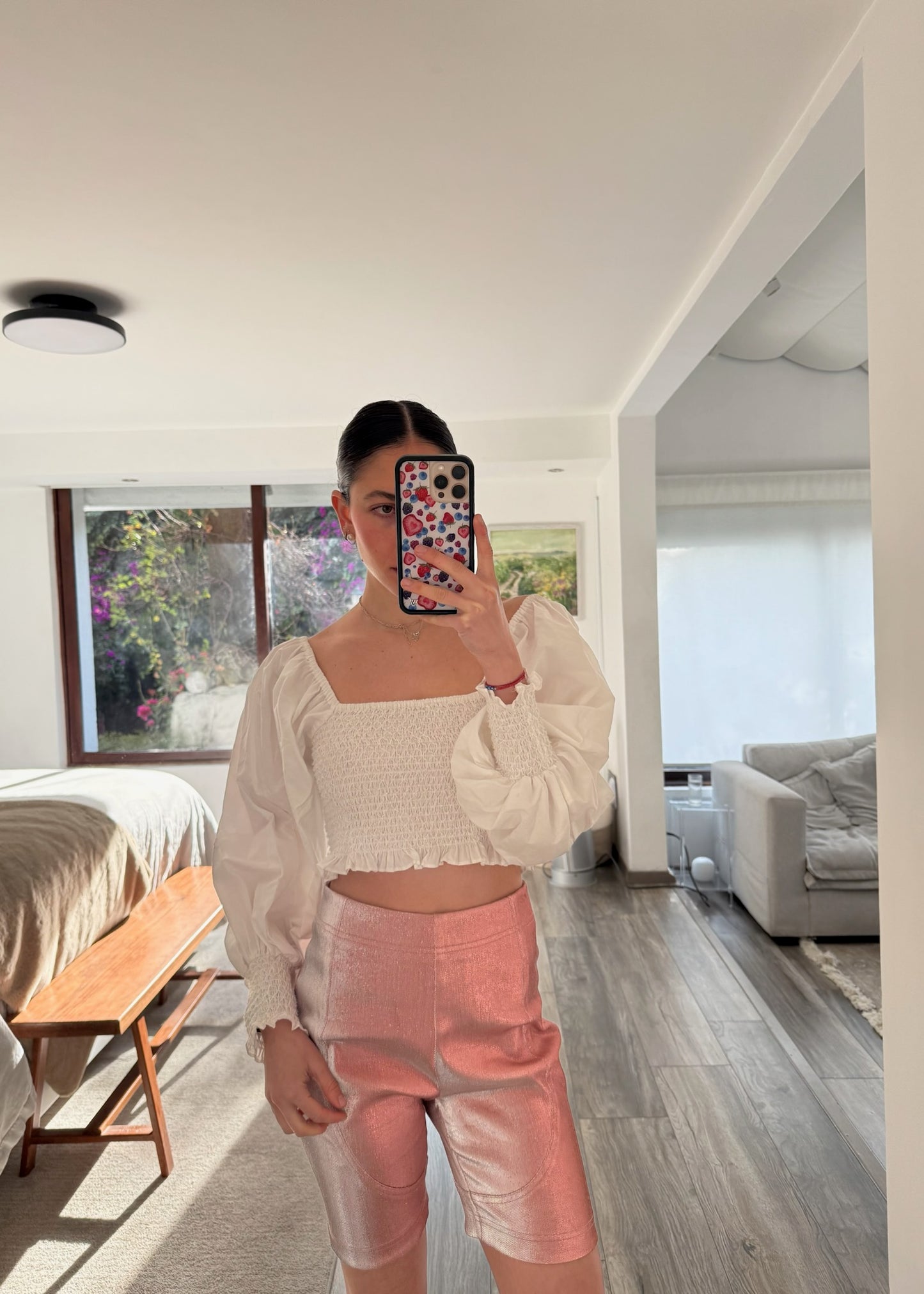 TOP CON MANGAS CAMPANA