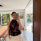 TOP CUELLO HALTER FLOREADO
