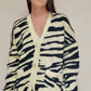 CARDIGAN ZEBRA PRINT