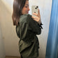 CHAMARRA DENIM VERDE MILITAR