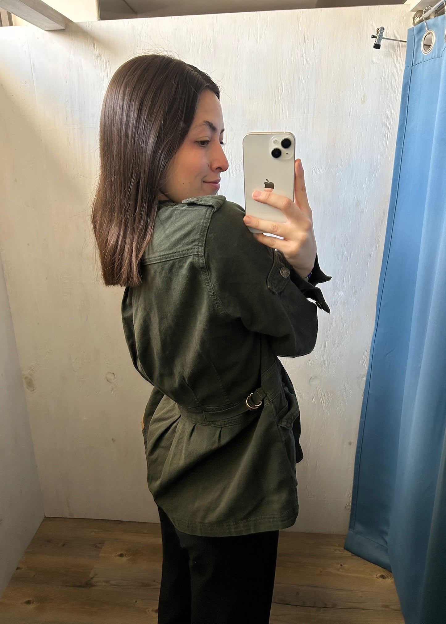 CHAMARRA DENIM VERDE MILITAR