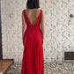 VESTIDO DE ENCAJE ROJO