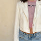 BLAZER TIPO LINO BLANCO