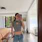 CAMISA CROPPED DE CUADROS