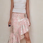 FALDA TELA JACQUARD ASIMÉTRICA