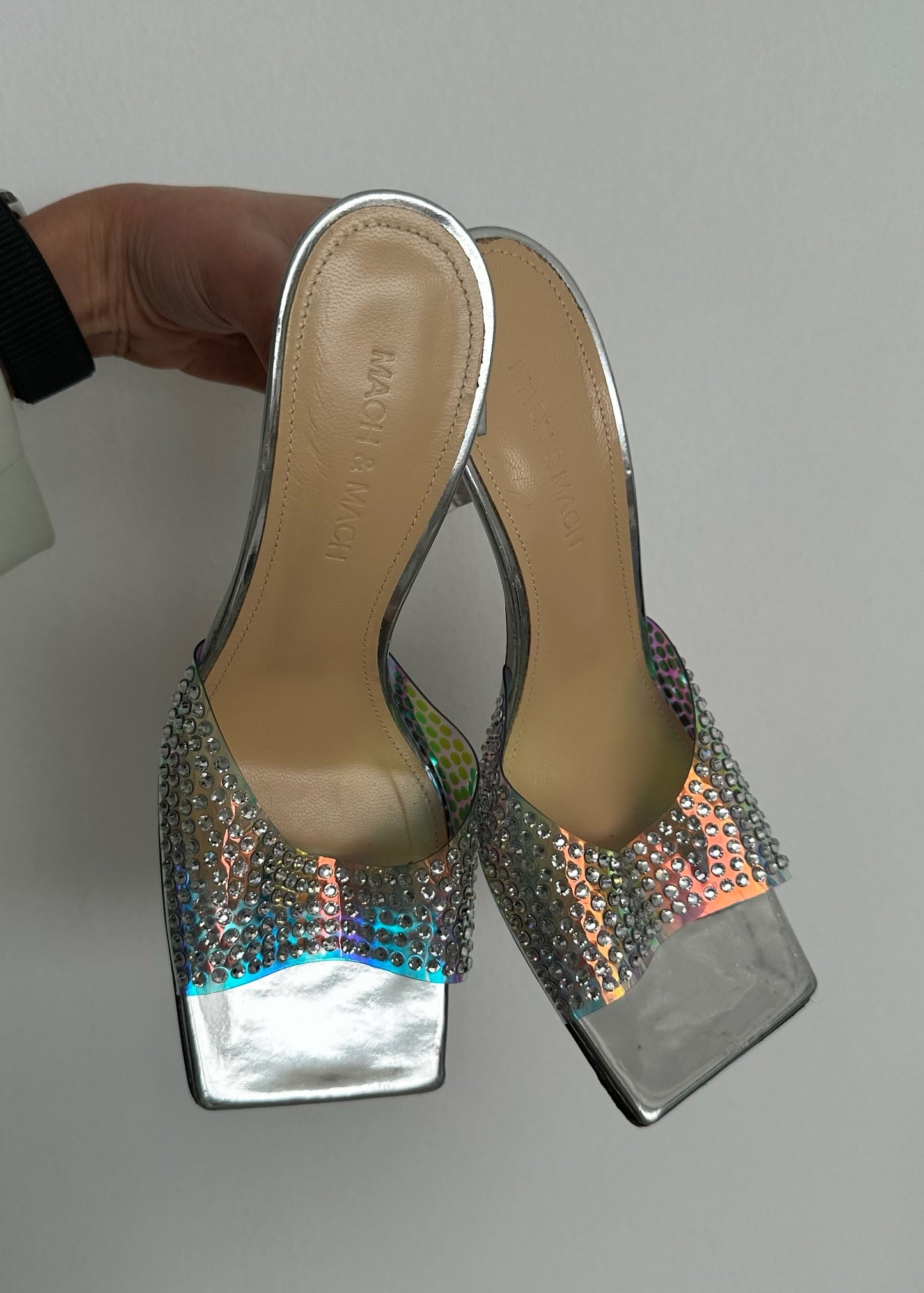 SPARKLY HEELED SANDALS