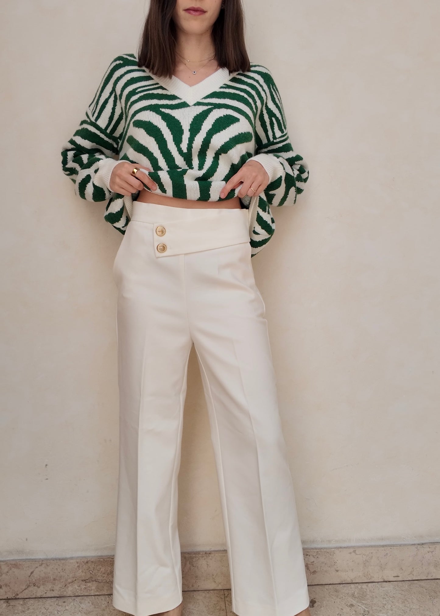 PANTALÓN DE VESTIR PRETINA CRUZADA