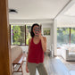 BLUSA ROJA ESCOTE REDONDO