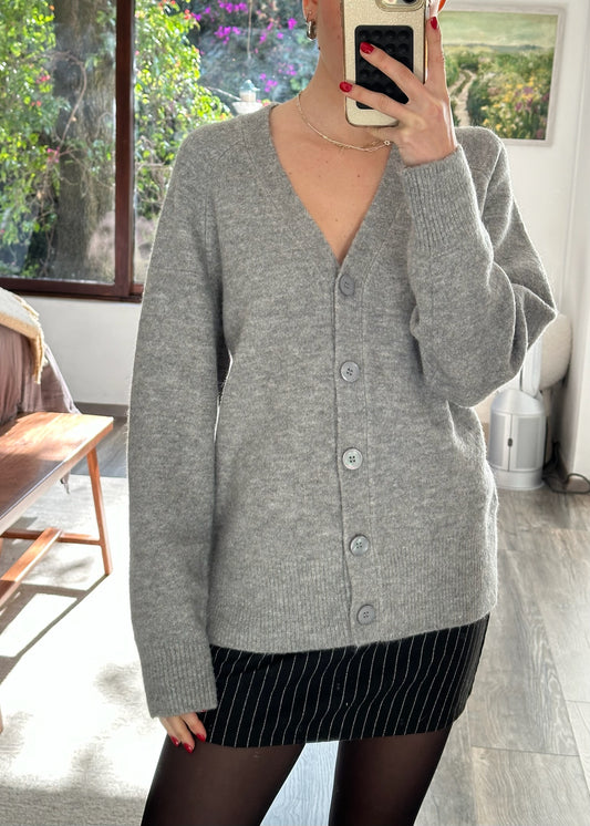 CARDIGAN OVERSIZED GRIS