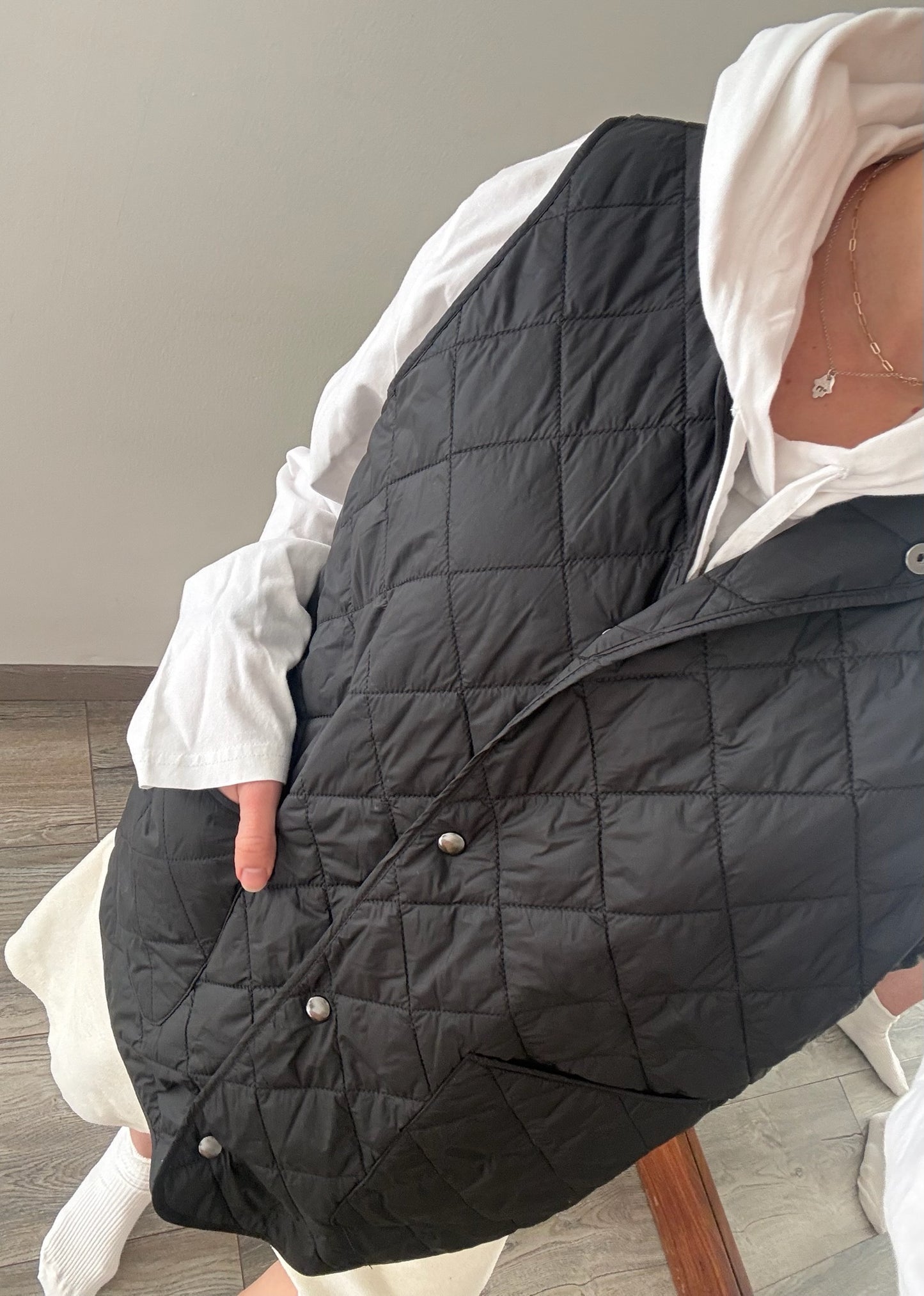 CHALECO WAFFER NEGRO