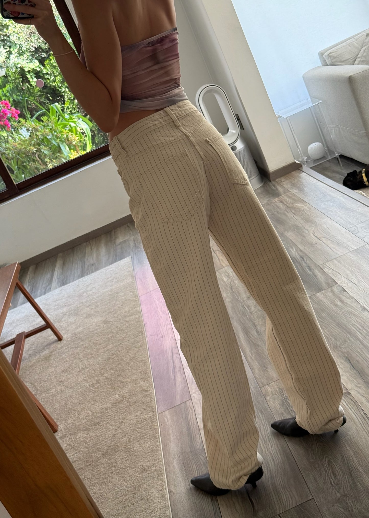 JEANS CREMA STRIPED