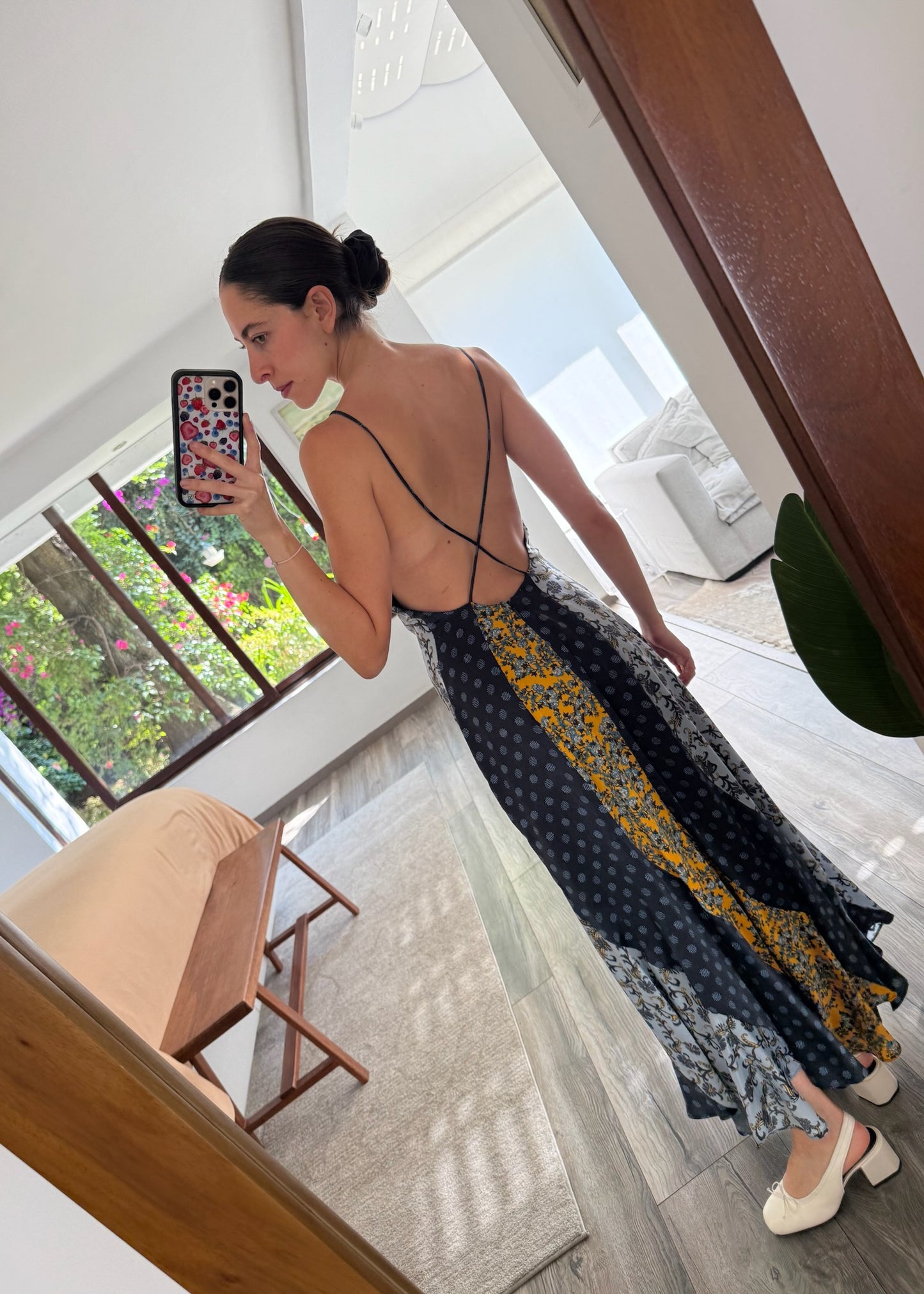 VESTIDO MAXI CON PRINT FLORES