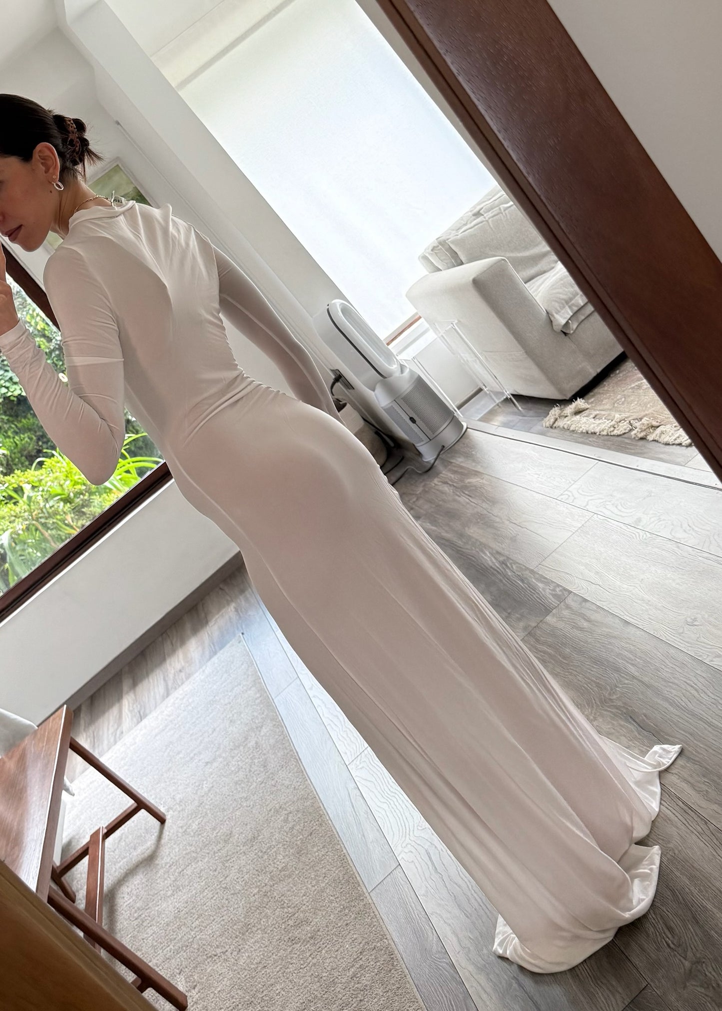 VESTIDO RUCHED MAXI BLANCO