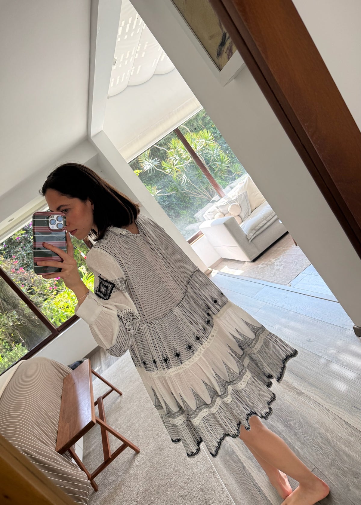 VESTIDO PLAYERO B&W