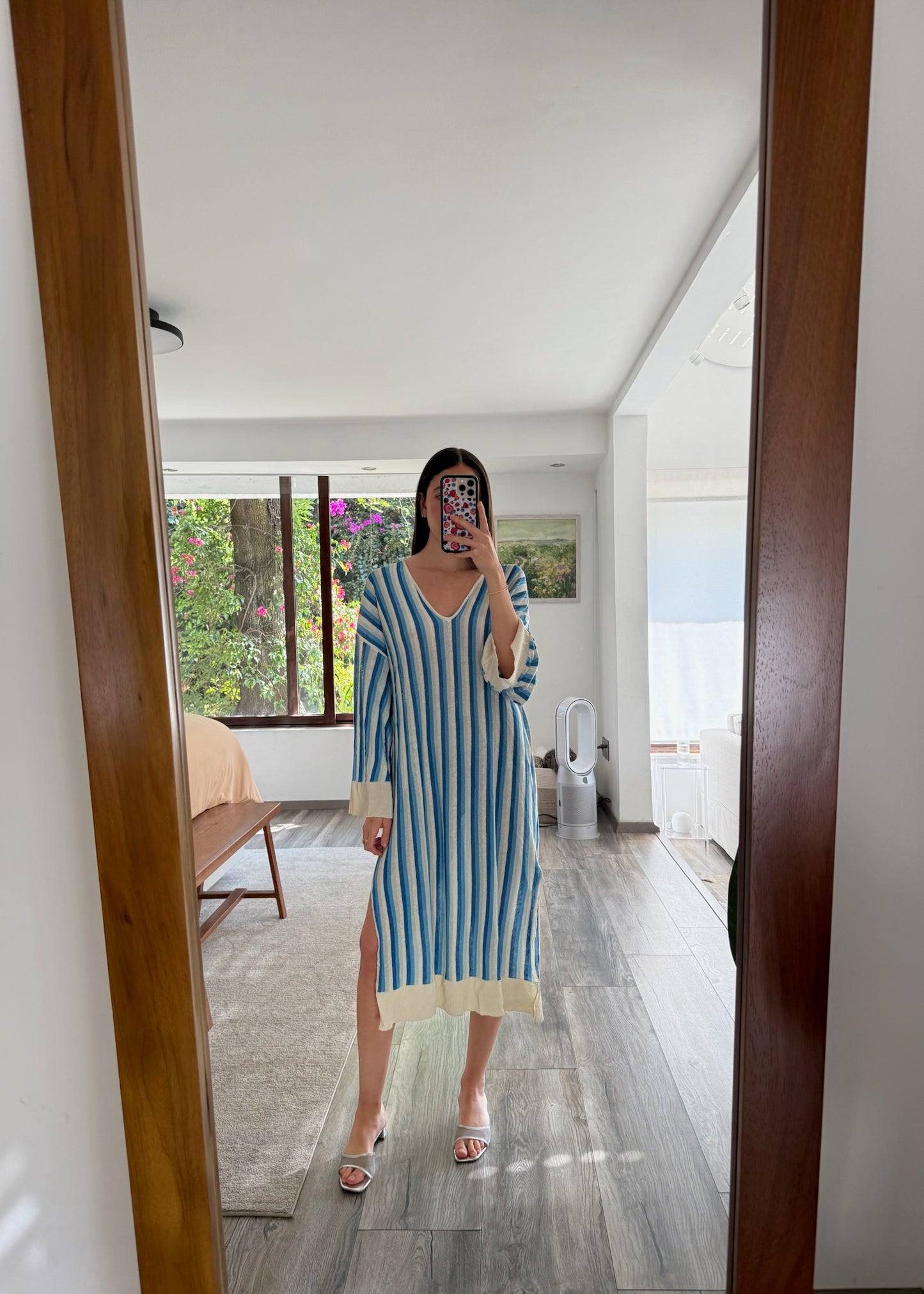 VESTIDO DE KNIT STRIPED