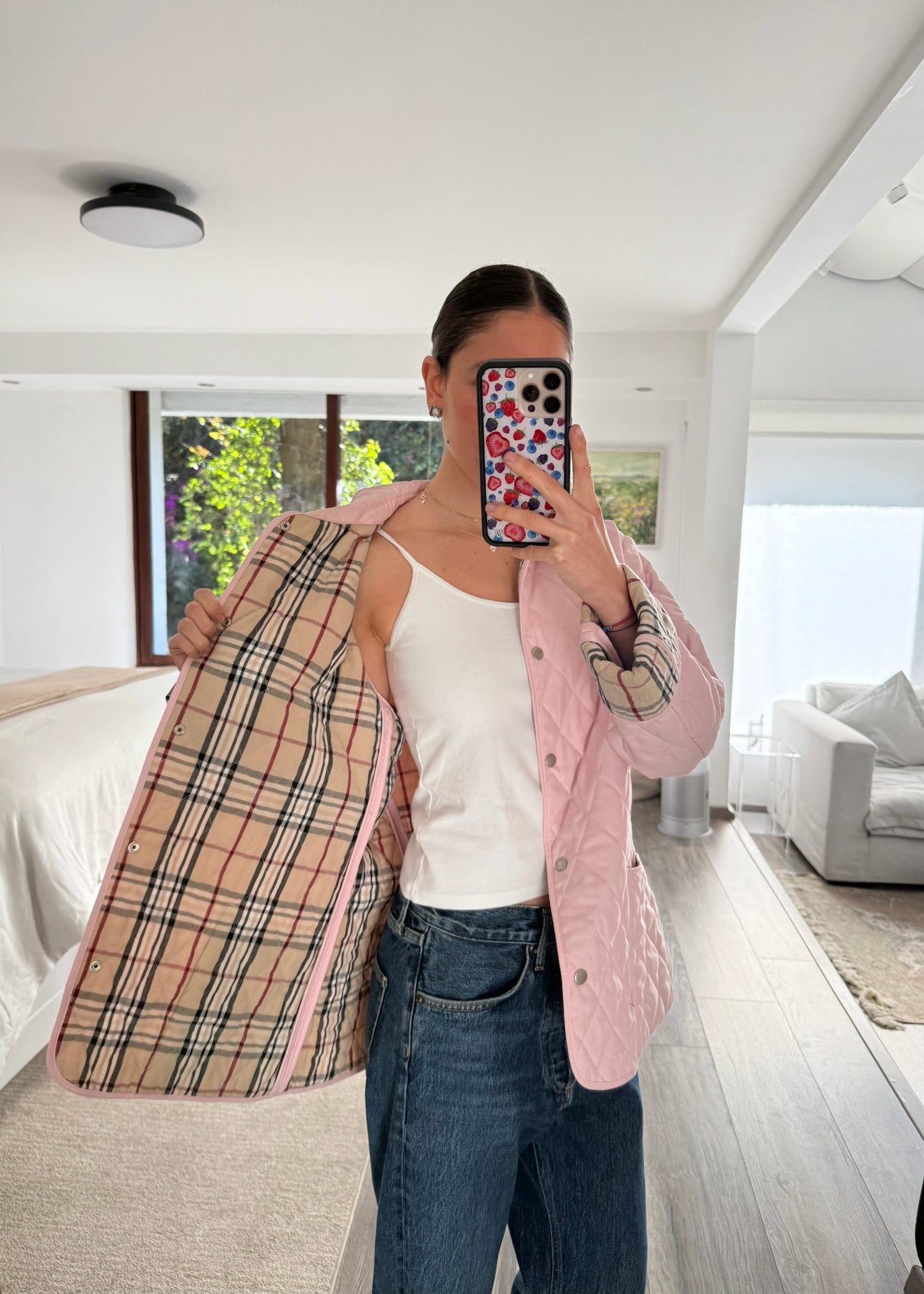 CHAMARRA GUATEADA BABY PINK