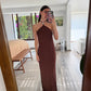 VESTIDO MAXI CHOCOLATE