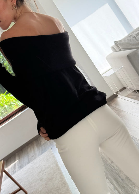 SUETER NEGRO OFF THE SHOULDER