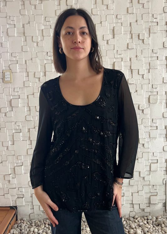 TOP VINTAGE DE CUENTAS NEGRAS