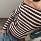 TOP OFF THE SHOULDER CON RAYAS