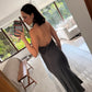 VESTIDO STRAPLESS CON DETALLE WRAP UP